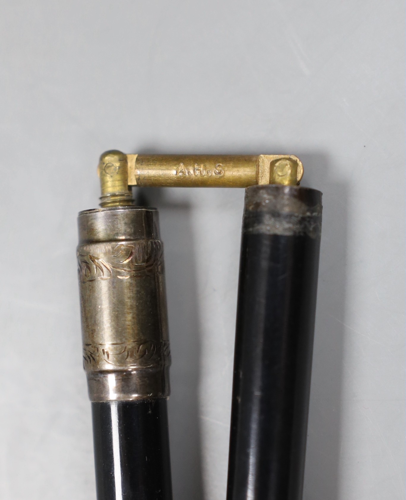 A silver mounted conductor's baton with inscription S.C.M.U. Festival, 1931, F. Smith, Conductor of Old Works Choir in fitted case